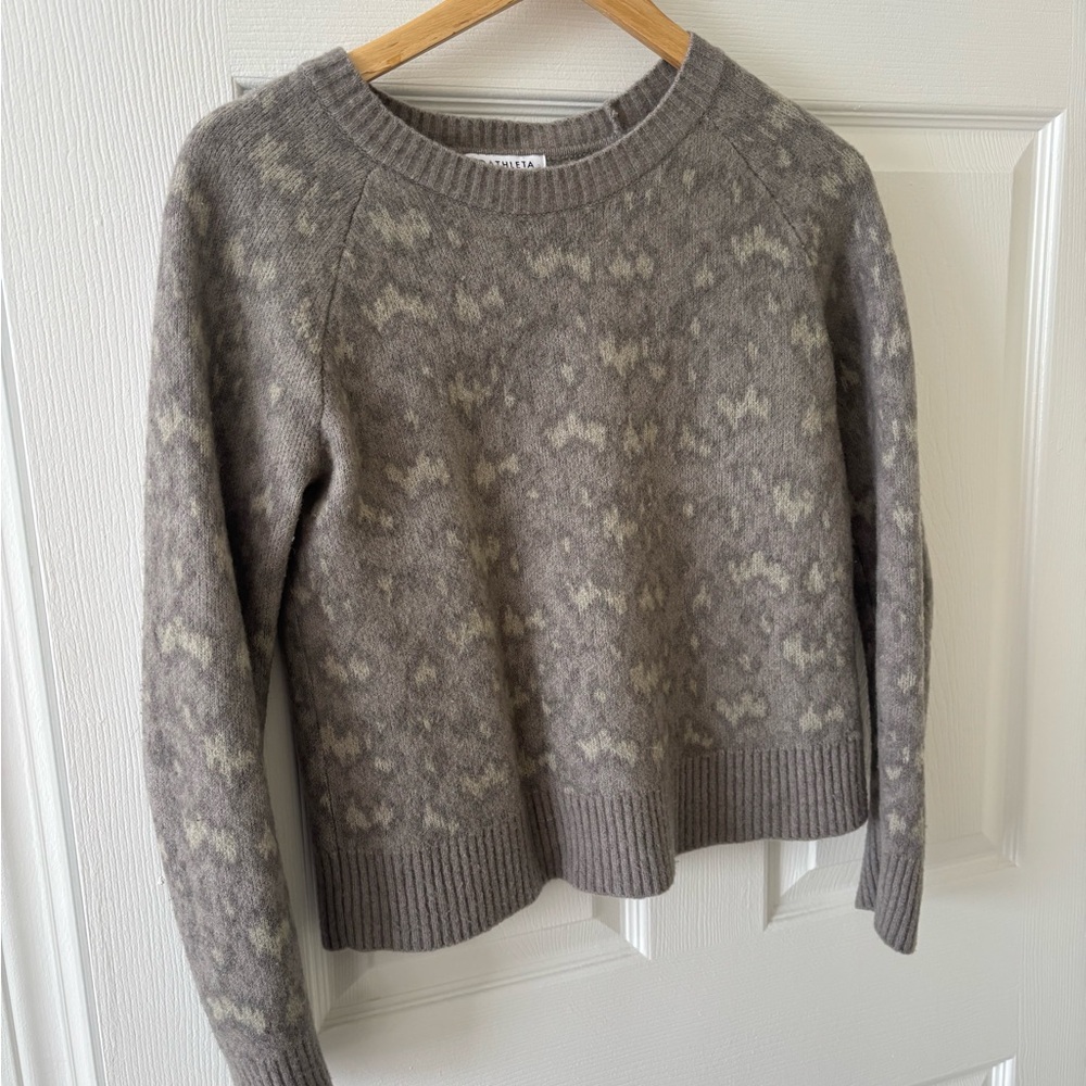 Athleta Taupe Ribbed Sweater
